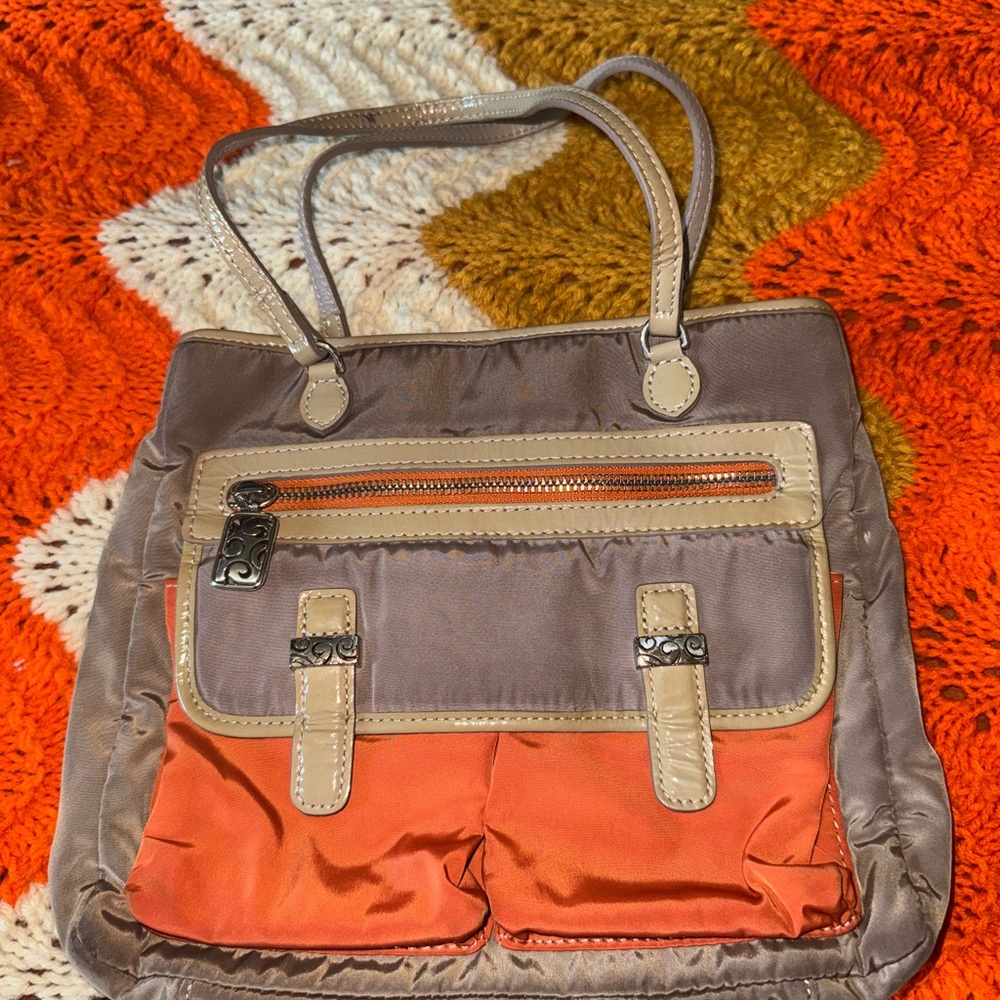 Brighton Orange and Tan Shoulder Bag